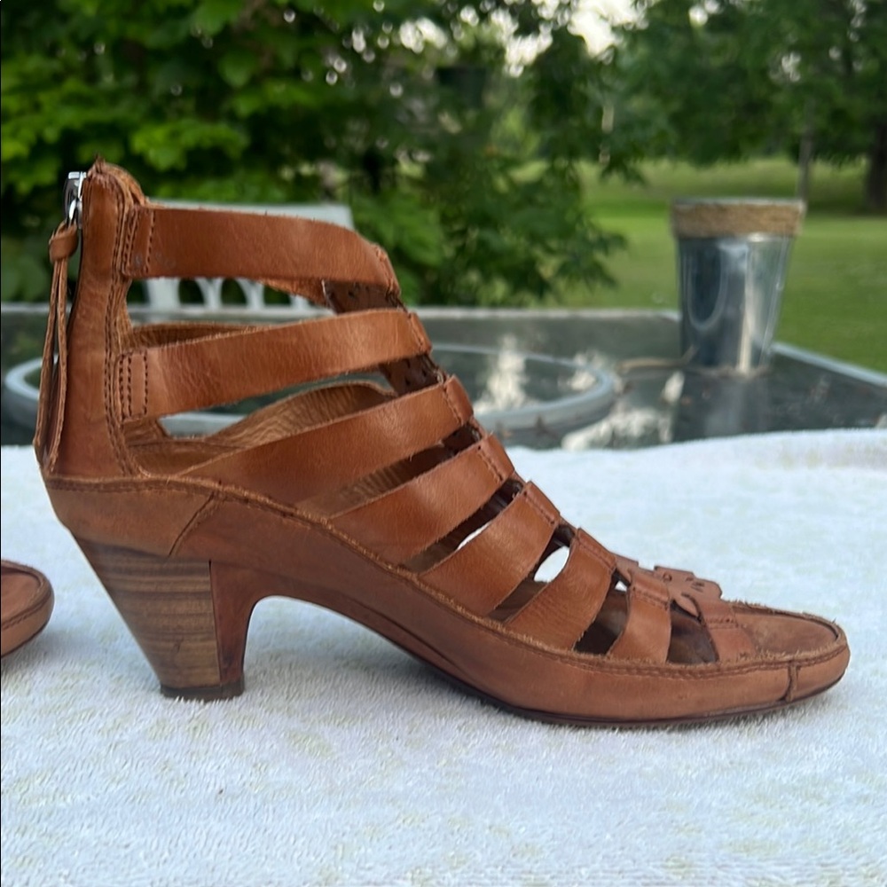 PIKOLINOS Brown leather strappy Gladiator Heels size 37 (6.5 to 7) - Picture 6 of 9